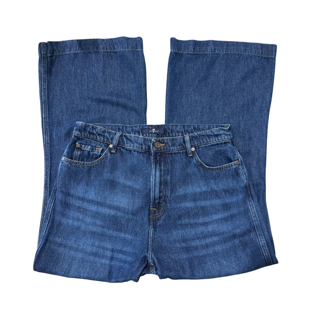 7 For All Mankind Modern Dojo Tailorless Jeans Women’s 32 Flare High Rise
